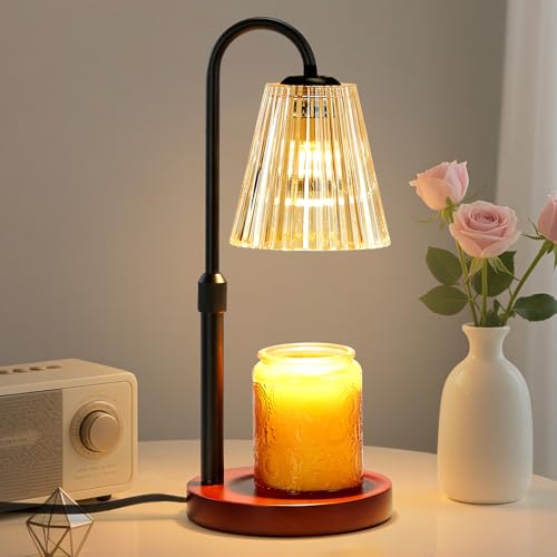 Briever Electric Candle Warmer Lamp with Timer Dimmer, Adjustable Height Wax Melter Warmer for Jar Candles, House Warming ...