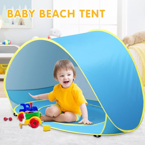 Baby Beach Tent Pop Up Beach Tents Baby Tent for Beach, Portable Shade Pool UV Protection Sun Shelter for Infant