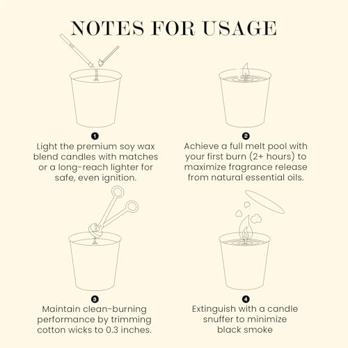 M&SENSE Natural Soy Candle| Vanilla Sandalwood | 5.3 oz | Mini Spring Scented Candles for Relaxation, Valentines Day Gift,...