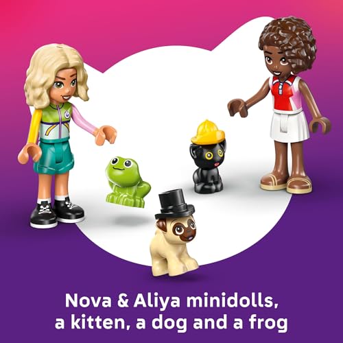 LEGO Friends Pet Accessories Van Building Toy for Girls & Boys - Pretend Play Set for Kids, Ages 6+ - W/Nova & Aliya Minid...