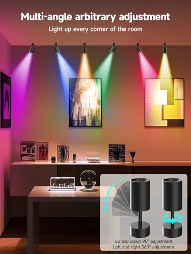 Tyute RGB Color Changing Spotlights - 16 Million Colors, LED Spotlight lamp with App & Remote Control, Dimmable LED Downli...