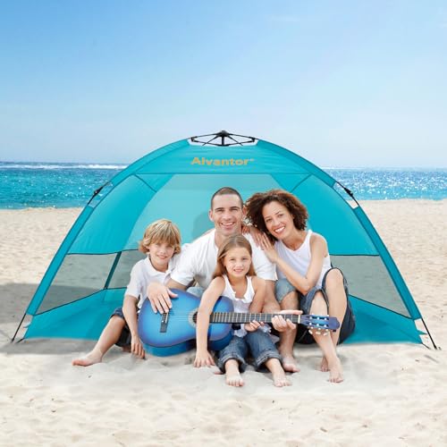 Alvantor® Beach Tent Beach Umbrella Outdoor Sun Shelter Cabana Automatic Instant Pop-Up UPF 50+ Portable Beach Shade Campi...