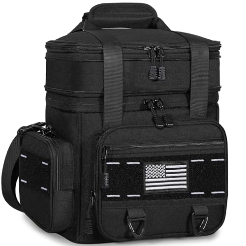 TENKIST Expandable Tactical Lunch Box, Large Insulated Lunch Cooler Bag Heavy Duty Leakproof Lunch Pail for Men Adults Wor...