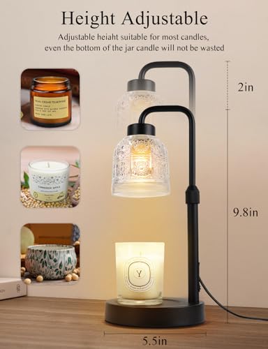 Yohonk Candle Warmer Lamp with Timer Dimmable, Adjustable Lamp Candle Warmer, Birthday Gifts for Women Mom, Wax Warmer Lam...