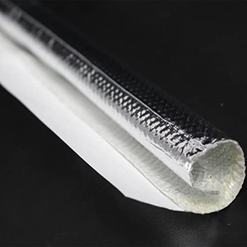 13mm - 1/2" Self Closed Aluminized Sleeve Heat Shield Protection Side Entry High Temp for Hoses, Wire Harnesses, Cables, A...