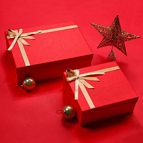 1set Cheerful Year Wrapping Box Red Wedding Container for Candy and Crafts Design for Festive Celebrations
