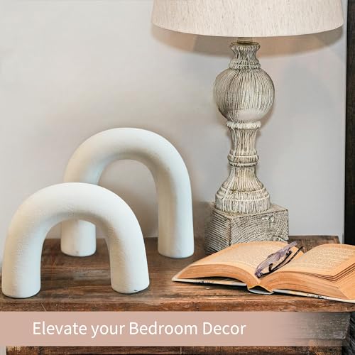 Defined Deco Ceramics Arch Decorative Objects,Neutral Home Decor for Shelves,Shelf Decor Aesthetic,Home Decorations for Li...