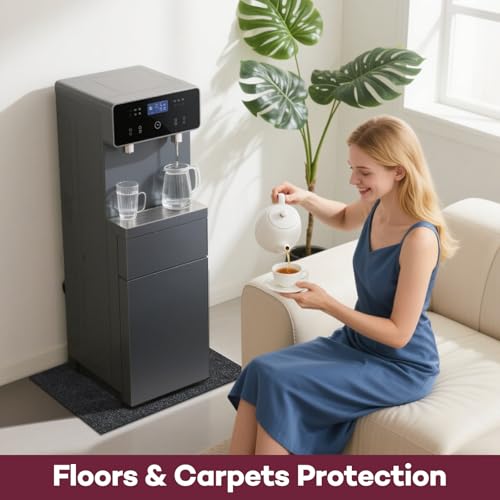 24 x 36 in Water Cooler Mat Excellent Absorbency Water Cooler Dispenser Mat with Non- Slip Rubber Backing Leak-ProofProtec...