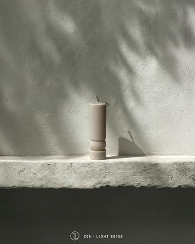 LAWA Zen Candle - Beautiful Handmade Pillar Scented Soy Wax Elegant Aesthetic Candle Housewarming Gift Home Room Shelf Dec...