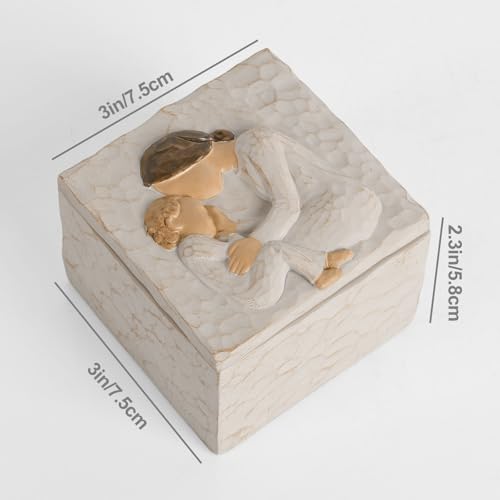QIANLING Gifts for Mom - New Mother Keepsake Box, First Time Mom Gift, Mother’s Day & Birthday Gifts for Mother, Sculpted ...