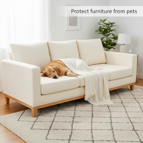 Newwiee Set of 4 Stretch Patio Cushion Covers Sofa Couch Seat Chair Slipcovers Cushion Cover Replacement Furniture Protect...
