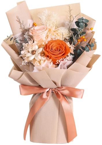 Jtoder Forever Flowers for Delivery, Preserved Flower Bouquets, Long Lasting Pink Roses, Gifts Bouquet for Mother Wife Gir...