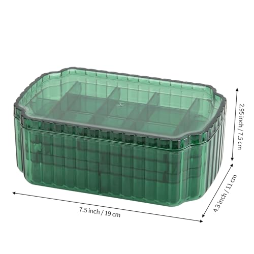 LETURE 3-Layer Jewelry Organizer Box for Earrings, Rings, Necklaces, Bracelets, Clear Plastic Bead Storage Containers for ...