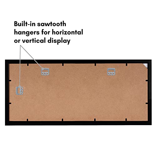 Americanflat 8x20 Picture Frame with Shatter-Resistant Glass - Signature Collection - Gallery-Style Frames Made of Enginee...
