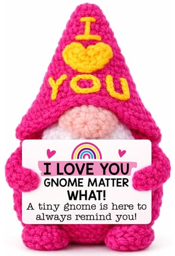 XgiftCreat Gifts for Girlfriend Her Anniversary - Cute Crochet Gnome Gift for Wife Women Boyfriend Husband Him Couple, Mot...