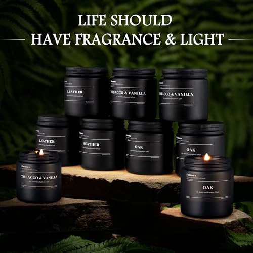9 Pack Scented Candles Set Gifts for Men,Aromatherapy Candle Set with Scents (Vanilla/Lavender/Cedarwood) - Gift for Dad, ...
