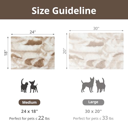 Petace Self Warming Cat Bed, 24" x 18" Ultra Soft Cat Dog Pet Heating Pad for Indoor Outdoor, Non-Slip Heated Dog Mat Ther...