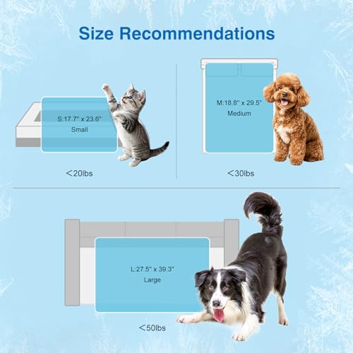 XinChangShangMao Dog Cooling Mat, Q-Max>0.5 Ice Silk Cooling Pad for Dogs Non-Slip & Foldable, No Electricity or Water Req...