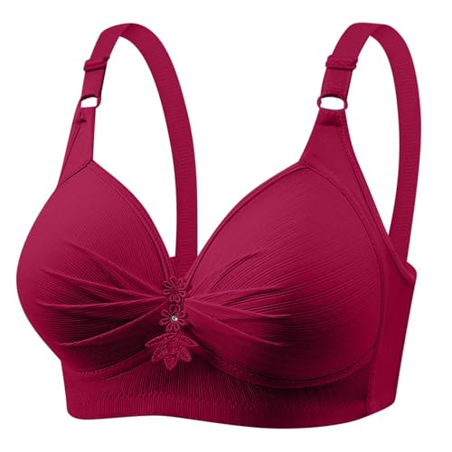 4 Pack Bras for Women Full Support No Underwire Seamless Wireless Breathable Everyday Bras Plus Size Push Up Bralette