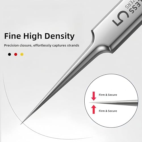 3 Pieces Removal Blackhead Tweezers Precision,Stainless Steel Extractor Acne Removal Kit Pimple Popper Tool, Clip for Whit...