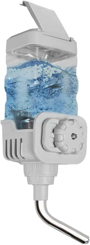 Vannon Small Animal Water Dispenser for Cage, 30oz Auto Feeding Crate Water Bottle for Rabbit, Chinchilla, Ferret, Guinea ...