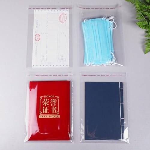 LonlyEagle 200 Pcs 5-1/2'' x 7-1/2'' Self Sealing Cellophane Bags，Clear Cellophane Cello Bags，Fit 5 X 7 Inch Cards Photos，...