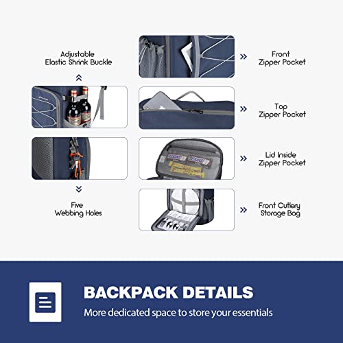 Maelstrom Cooler Backpack - 35/50 Can Insulated Soft Cooler Lunch Bag for Camping, Beach, Hiking & Shopping