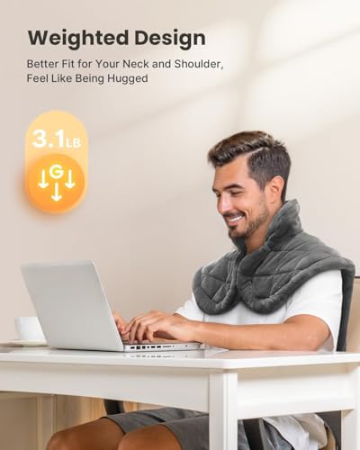 iDOO Heating Pad for Neck and Shoulders and Back for Pain Relief, Mothers Day Gifts for Mom Women Men Elderly, FSA Eligibl...