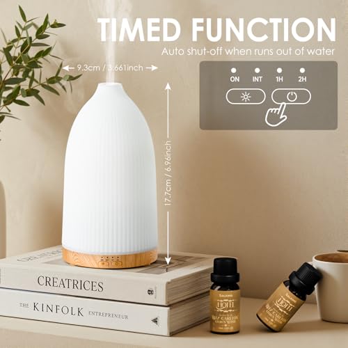 SALKING Essential Oil Diffuser, 100ml Aromatherapy Diffusers with Adjustable Mist Mode Timer Setting, Ultrasonic Diffusers...