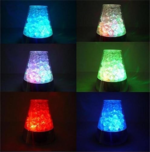 Colour Changing Fibre Optic Crystal Lamp - 13.5" Mood Lamps for Bedroom Living room study room, Fiber Optic Night Light wi...