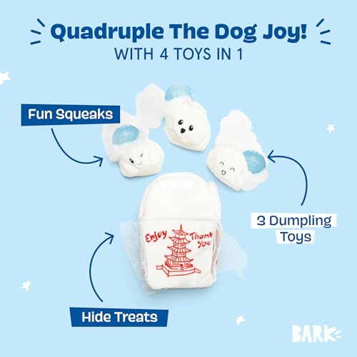 Barkbox Dog Toy 2 in 1 Interactive, Plush Exterior Material & Squeaker, Tearable Dog Toy with Squeaky Ball Inside, Ideal f...