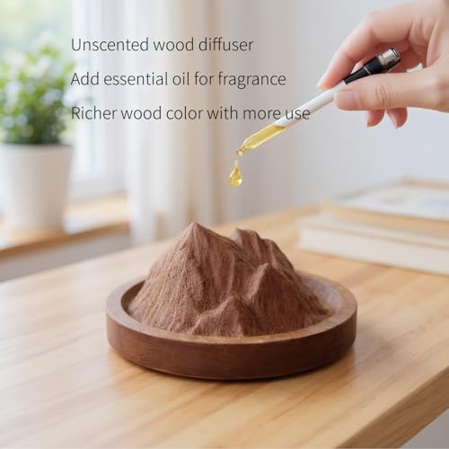 Nythriel 2 Pcs Essential Oil Diffuser for Car, Small Essential Oils Aromatherapy Diffusers Wood, Mini Portable Natural Boh...
