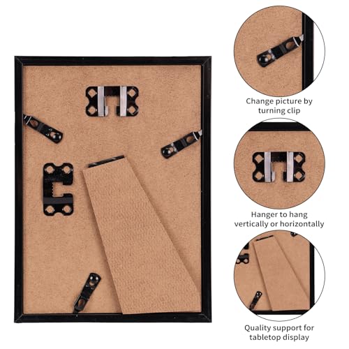 Giftgarden 14 Pack Black Picture Frames Set, 2pcs 11x14 Matted for 8x10, 6pcs 8x10 Matted for 5x7, 6pcs 5x7 Matted for 4x...