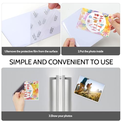 vivinin Picture Frame, 12 Pack 5x7 Magnetic, White Border, Reusable, Waterproof, Perfect Display Frame