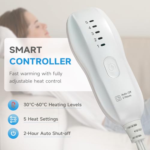 GOTCOZY Heating Pad for Back Pain Relief & Cramps,Electric Heating Pads for Neck and Shoulders with 2H-Auto Shut Off and 5...