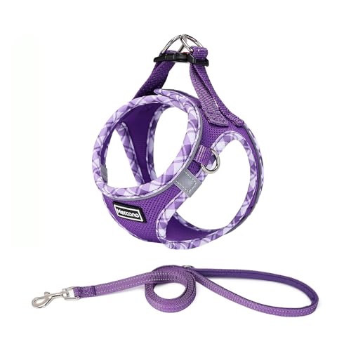 Mercano Soft Mesh Dog Harness and Leash Set, No-Chock Step-in Reflective Breathable Lightweight Easy Walk Vest Harnesses w...