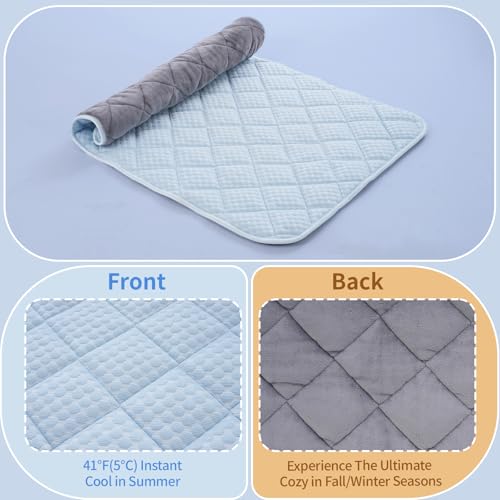 Dog Cooling Mat,Cooling Mat for Dogs, 35"x23" Cats Cooler Pad, Premium Pets Cool Bed for Crate Kennel, Indoor Cats Cool Sl...