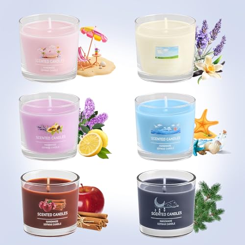 Lumispace Scented Soy Candle Gift Set, 100% Natural Soy Wax, Eco-Friendly, Hand-Poured, Relaxing Scented Candles for Home,...