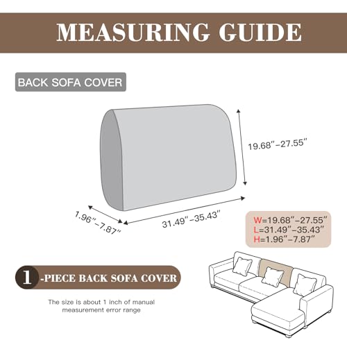 Eertop Couch Cushion Covers for Sectional Sofa, Wear Resistant Stretch Sofa Slipcovers for Sofa Universal Cushion Protecto...