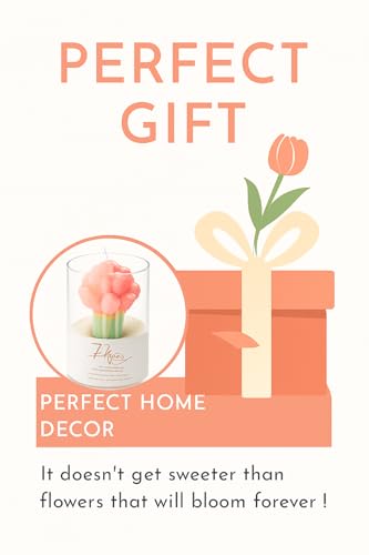 Verdyn Orange Flower Shape Soy Wax Scented Candles 100% Natural Soy Wax | Relaxing Aromatherapy Candle | Housewarming Gift...