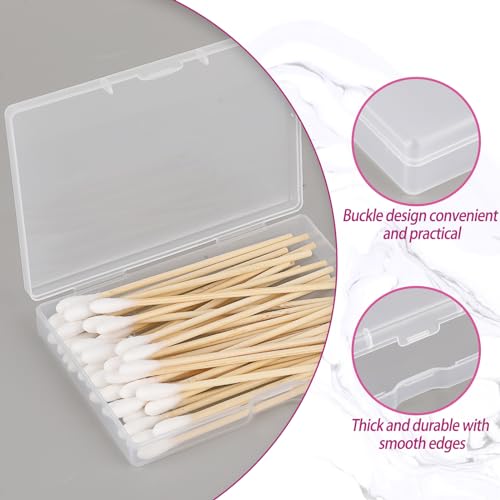KALIONE 3-Piece Portable Travel Cotton Pad Holder - Bathroom Vanity Countertop Storage Organizer - Cotton Ball & Swab Disp...