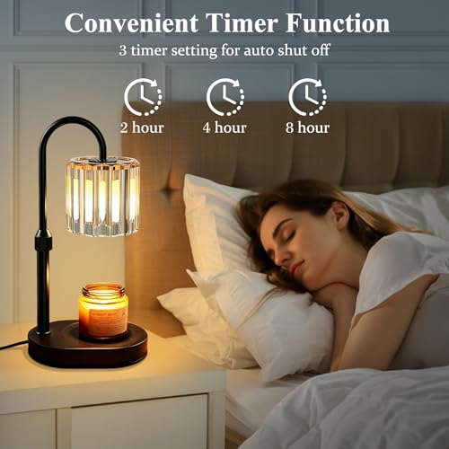 Lukasa Candle Warmer Lamp with Timer and Dimmer, Adjustable Height Candle Warmer for Candle, Birthday Gifts for Women Men,...