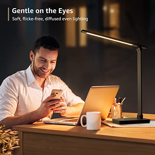 Lepro LED Desk Lamp for Home Office, 9.5W 750LM Metal Touch Control Desk Light, 5 Color Modes 5 Brightness Level, Eye Cari...
