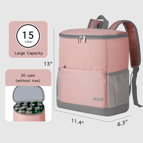 Insulated Cooler Backpack Outdoor - Leak Proof Backpack Cooler 30 Cans, Waterproof Lightweight Cooler Bag for 12h Hot/Cold...