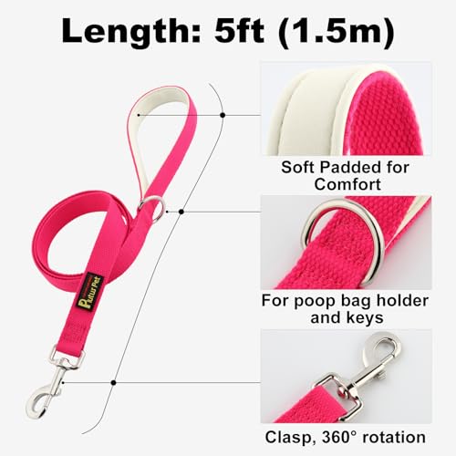 Plutus Pet Cotton Dog Harness and Leash Set, Reflective and Soft Padded, Quick Fit Vest Harness, for Small, Medium and Lar...