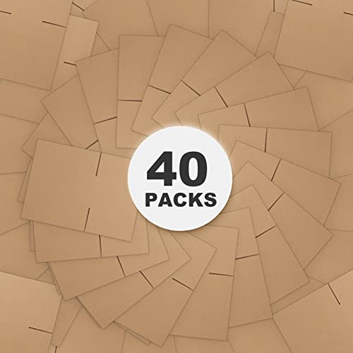 CRUGLA 40 Packs 8x6x6 Shipping Boxes Cardboard Boxes Shipping Box for Business Packaging Thin Box