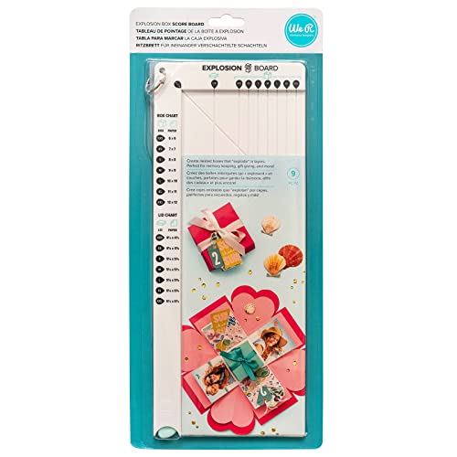 We R Memory Keepers Explosion Board, Make DIY Custom Explosion Boxes, for Memory Keeping, Gift Giving, with Guides, Measur...