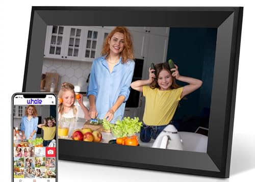 Obafepd Digital Picture Frame 10.1 Inch HD Touch Screen Digital Photo Frame WiFi Enabled,16GB Storage,Auto-Rotate,Instant ...