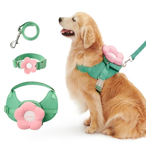 VETRESKA Flora Dog Harness, Leash and Collar Set, No Pull Dog Vest Harness for Walking and Training, Adjustable, Easy Cont...
