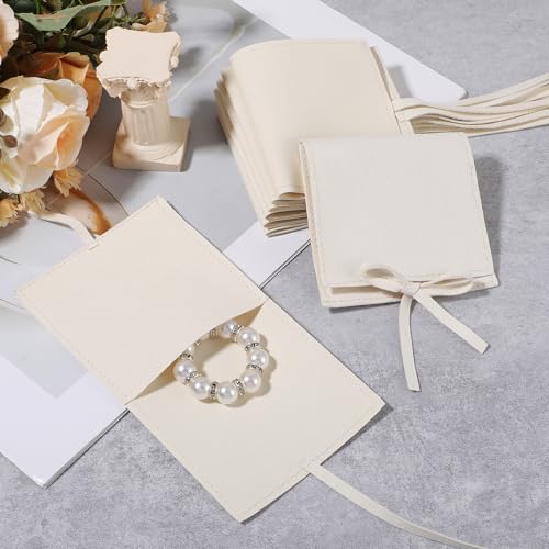Ymapinc 8PCS Microfiber Jewelry Pouch, 3.15x3.15inch Jewelry Rolls, Luxury Small Gift Bags for Jewelry, Bracelet, Necklac...